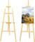Wooden Painting Easel, Adjustable Stand Easel for Canvas Wedding Signs, Holds up to 48", Art Easel for Adults Artist Beginners Students